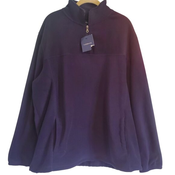 Croft & Barrow Navy Blue Fleece Kangaroo Pocket Pullover Jacket Mens Size XL - Picture 1 of 12